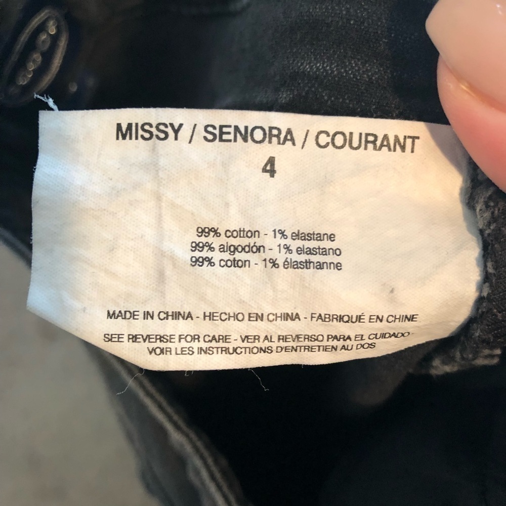 Scoop Faded Black Crop Straight Denim Jeans - Picture 9 of 9